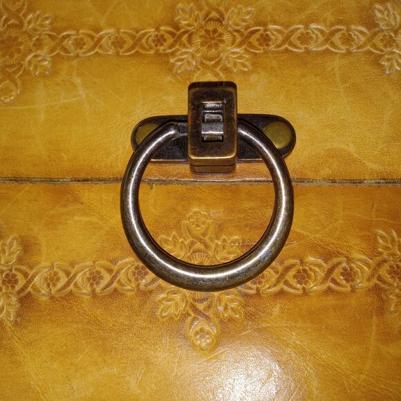 Vintage 70s leather hippie boho bag school bag - Picture 4 of 5